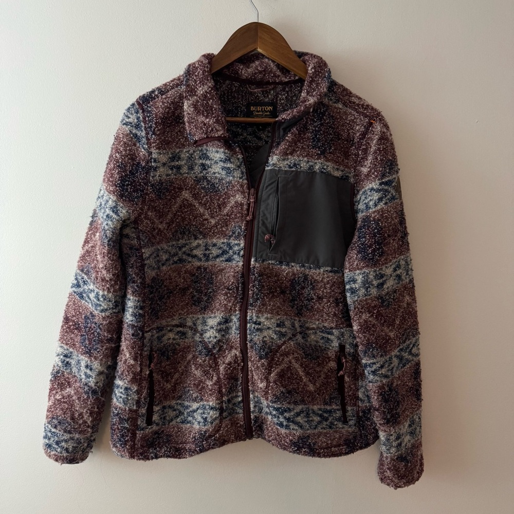 Burton Women's Patterned Sherpa Zip Jacket Size L
